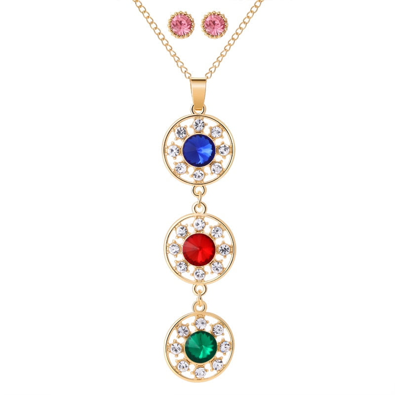 Ensemble de bijoux avec zirconia