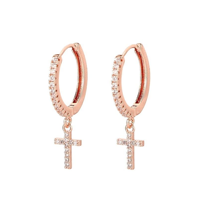 Boucles d'oreilles croix