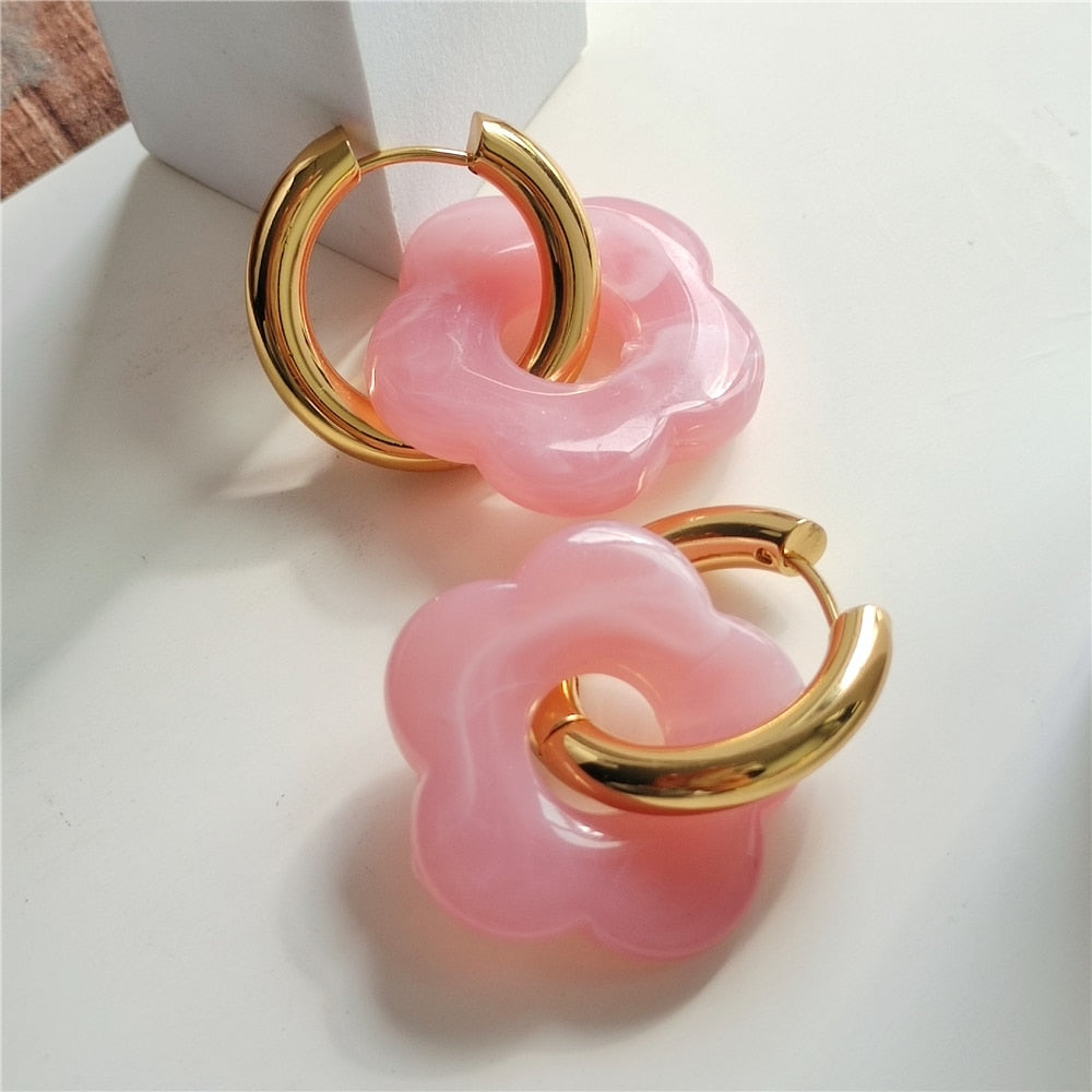 Boucles d'oreilles en acrylique