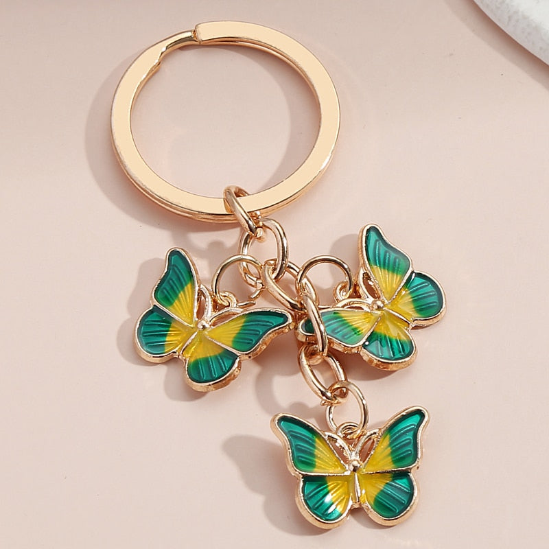 Porte-clés avec motif de papillon