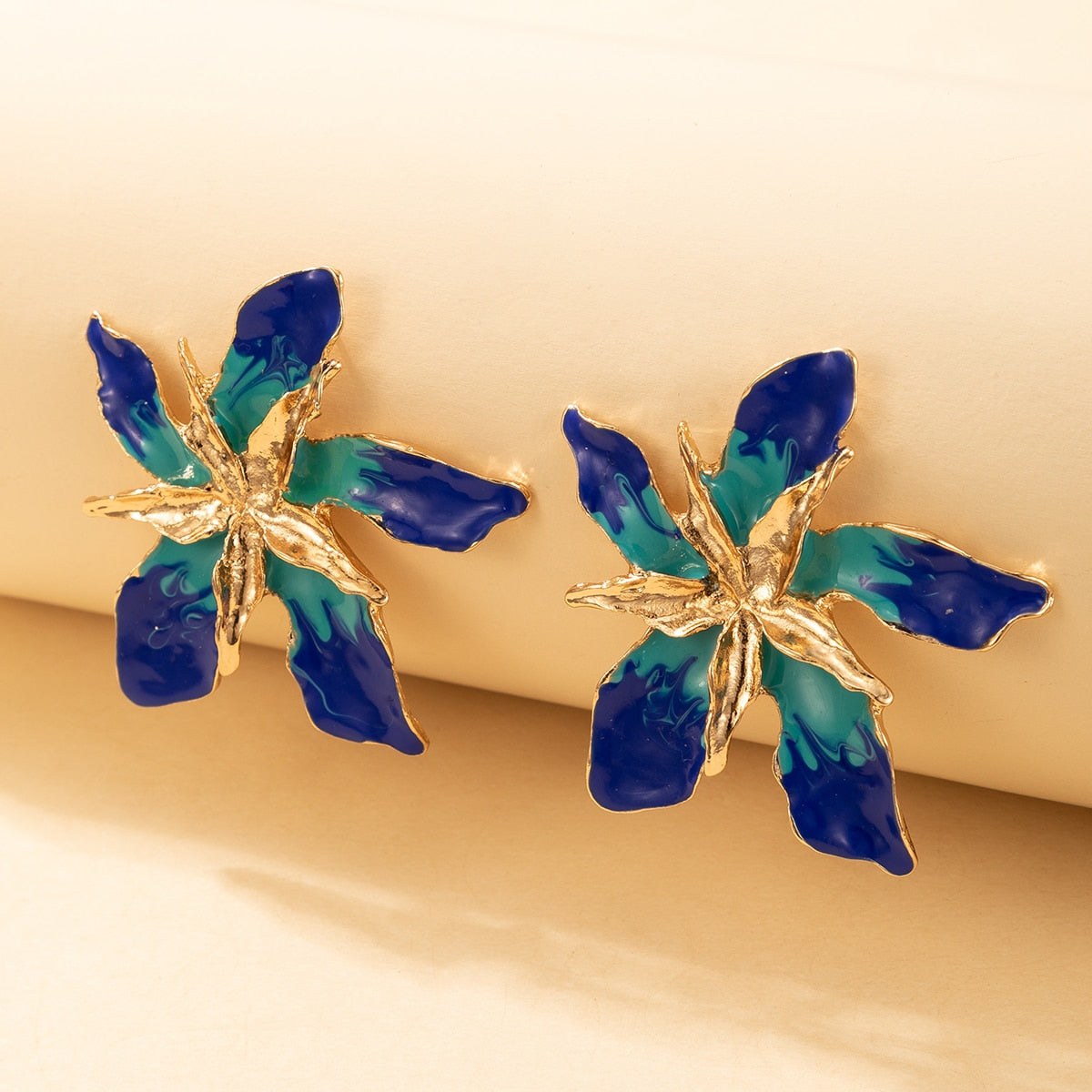 Boucles d'oreilles avec motif floral