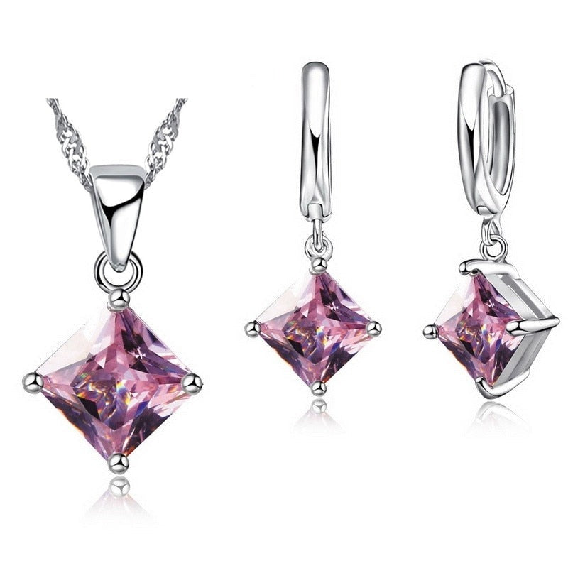 Ensemble de bijoux avec zirconia