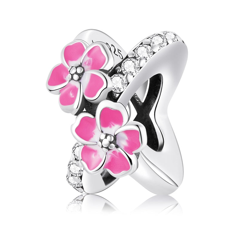 Charme modulaire - Fleurs roses