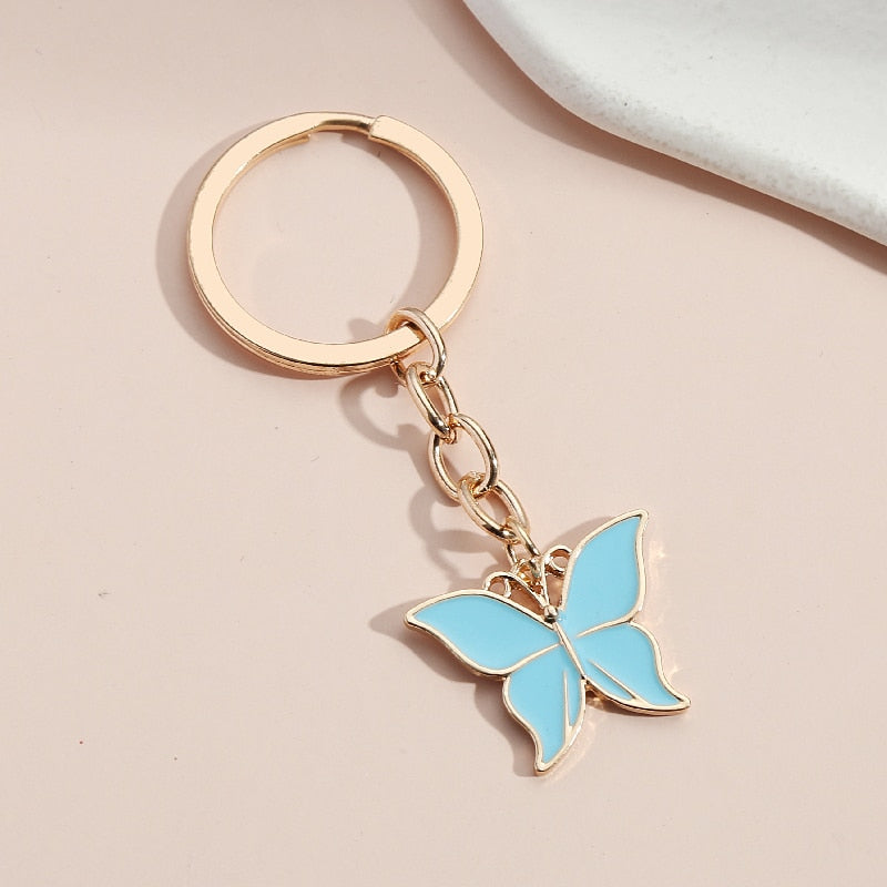 Porte-clés avec motif de papillon