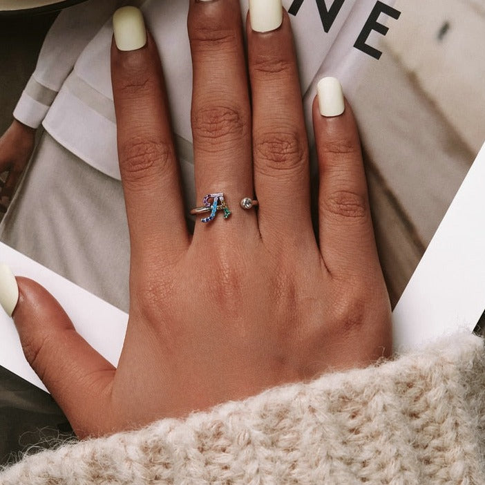 Bague avec initiale