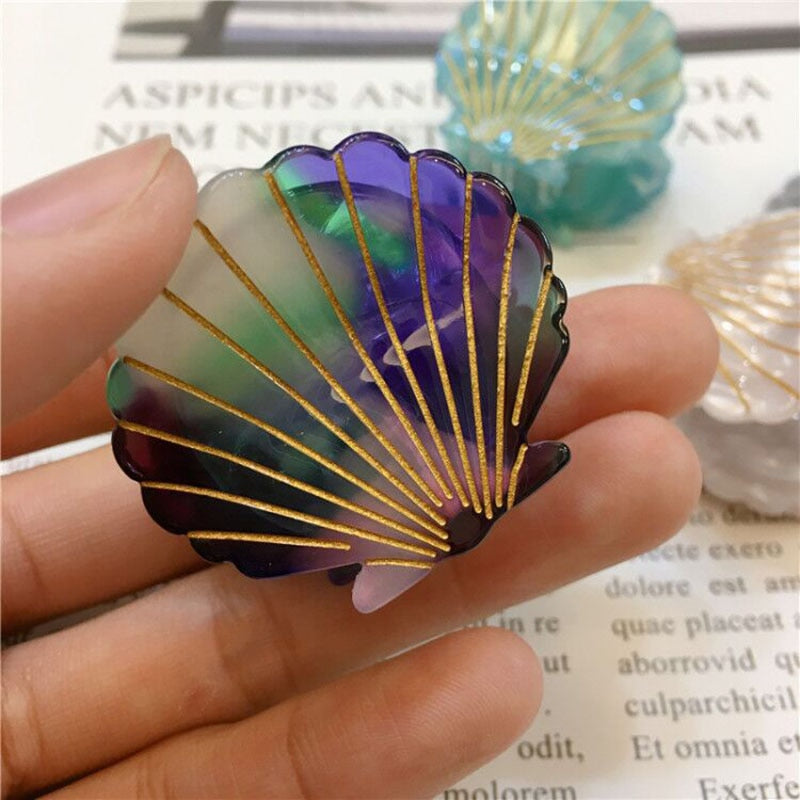 Barrette pour cheveux en forme de coquillage