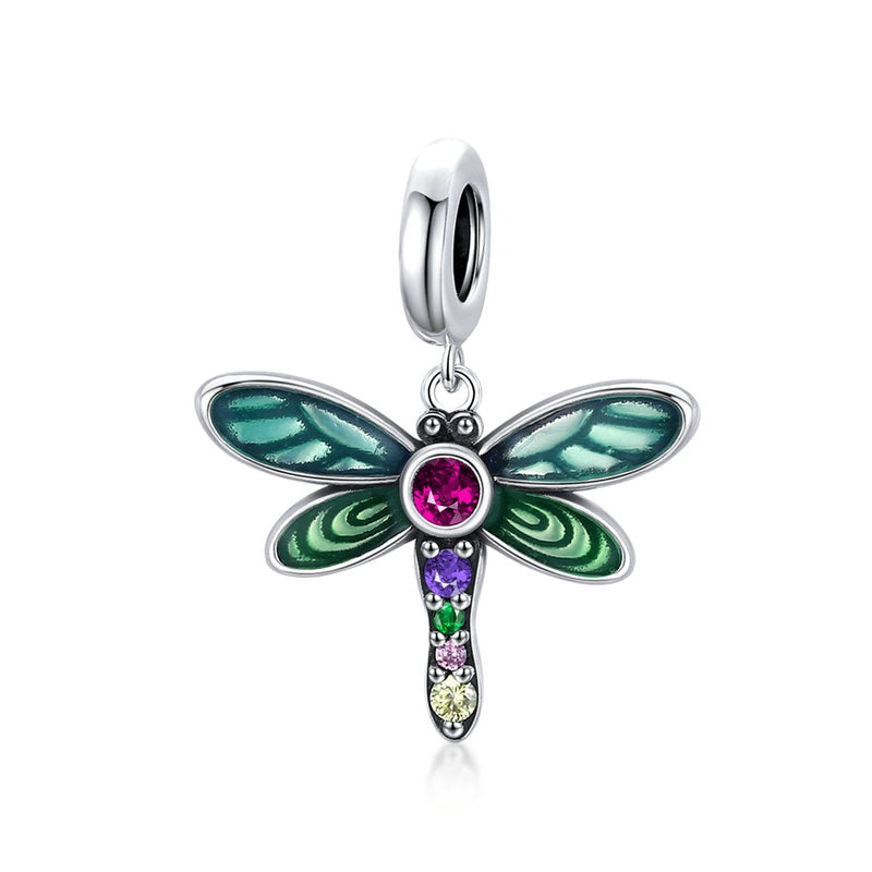Pendentif modulaire - Libellule colorée