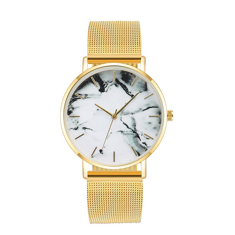 Montre pour femmes avec un motif en marbre