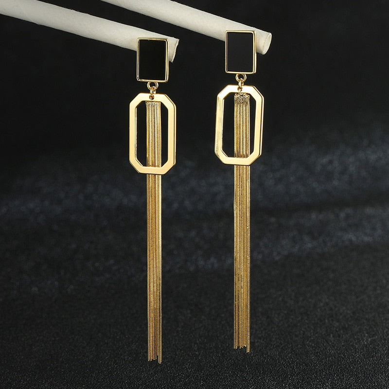 Boucles d'oreilles géométriques suspendues