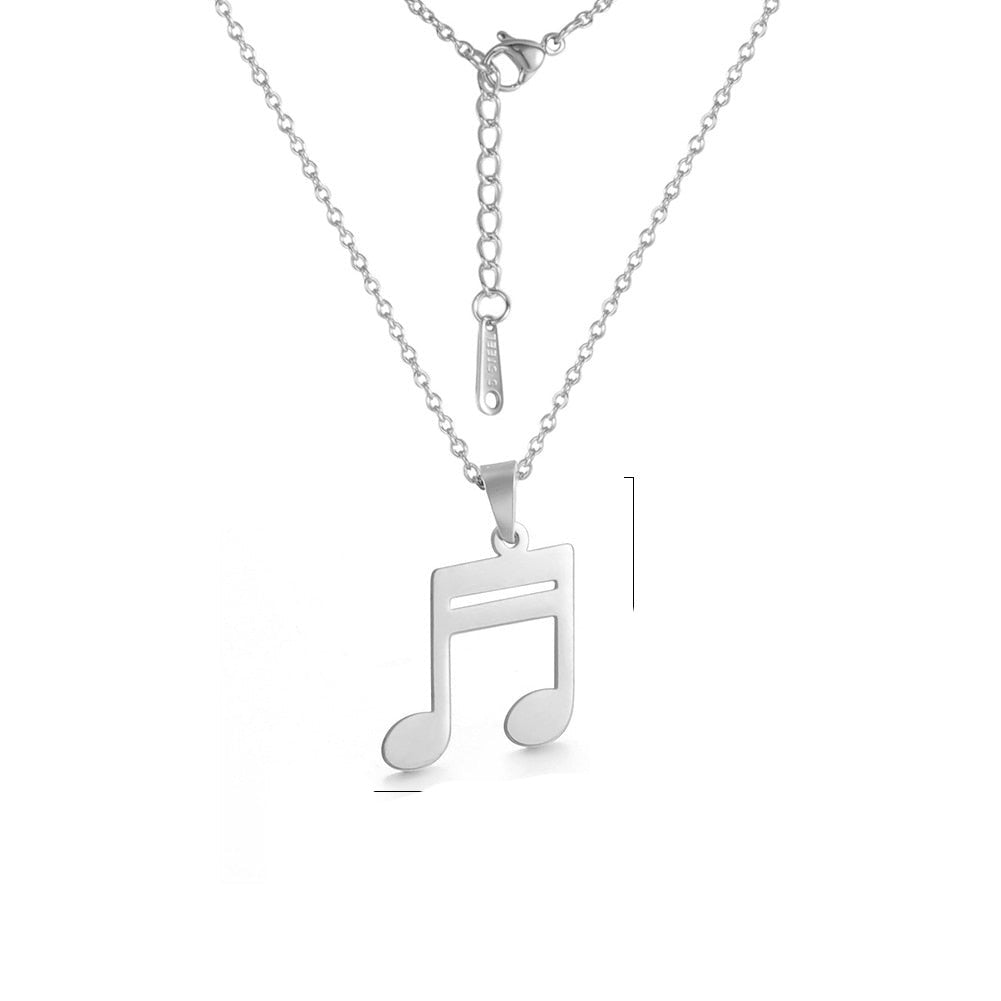 Collier avec pendentif en forme de note