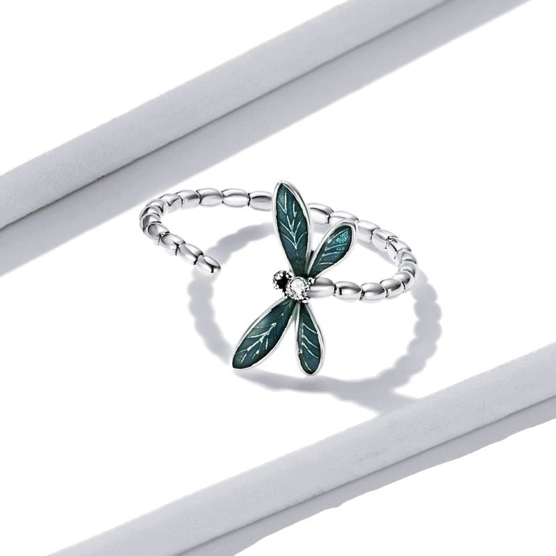 Bague ouverte - libellule