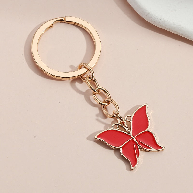 Porte-clés avec motif de papillon