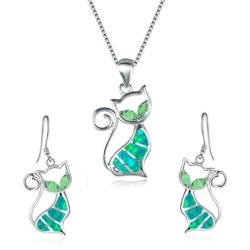 Ensemble de bijoux avec motif de chat