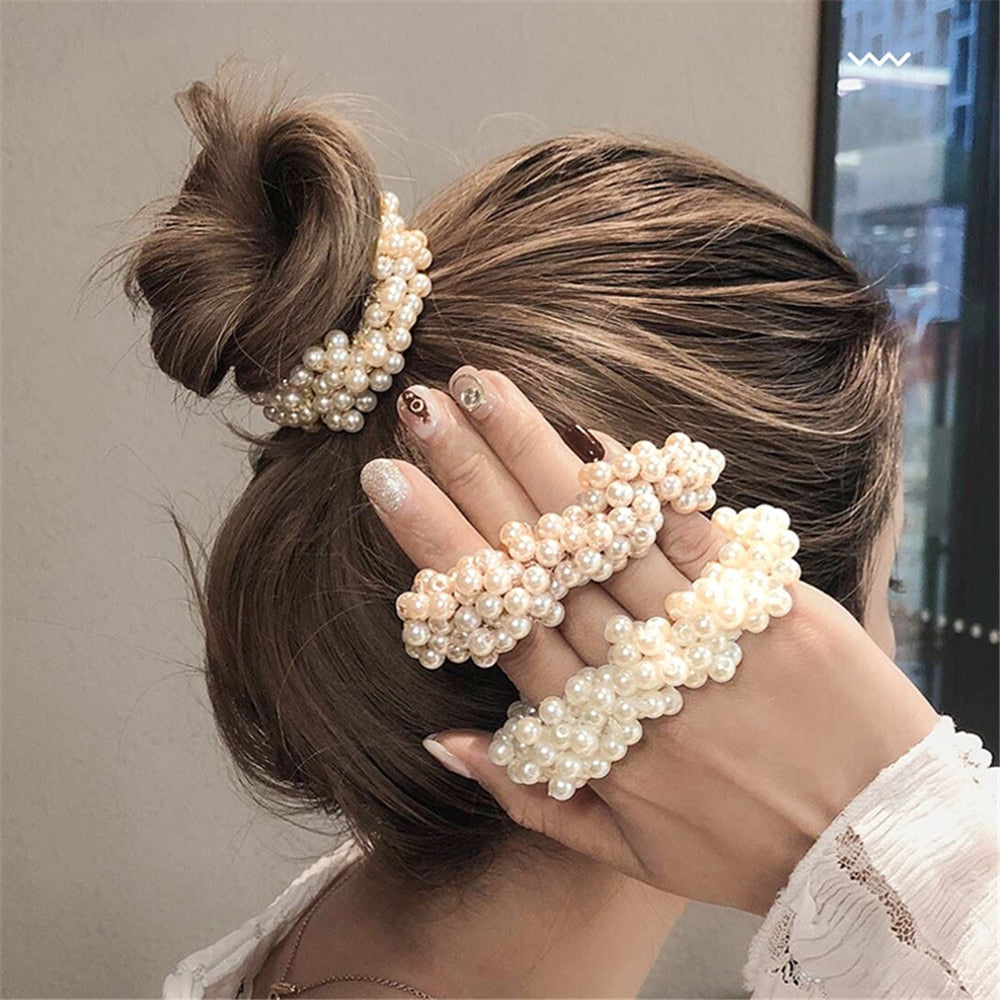 Élastique à cheveux en perle