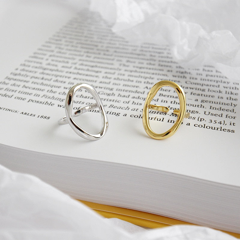 Bague géométrique ronde