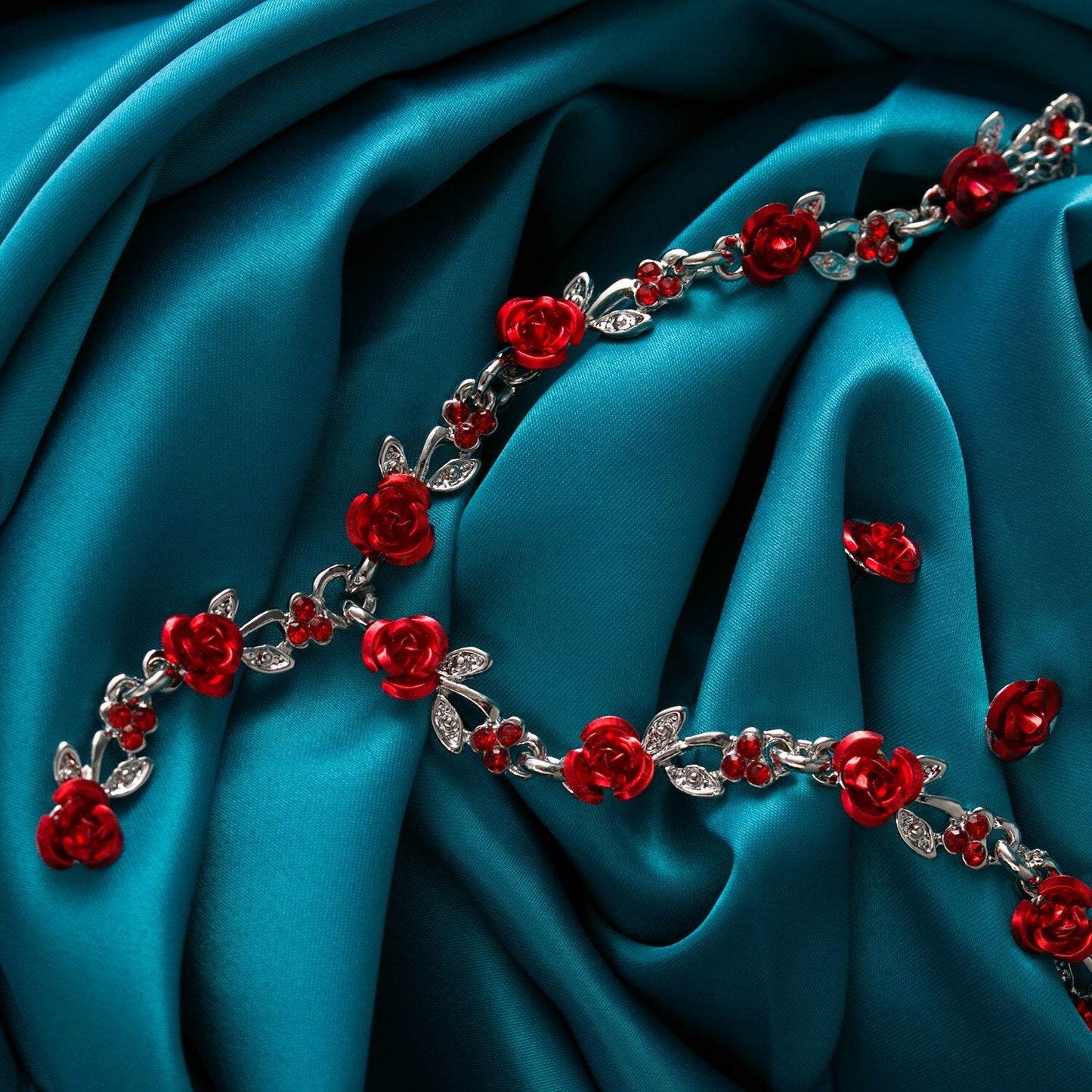 Ensemble avec motif de rose