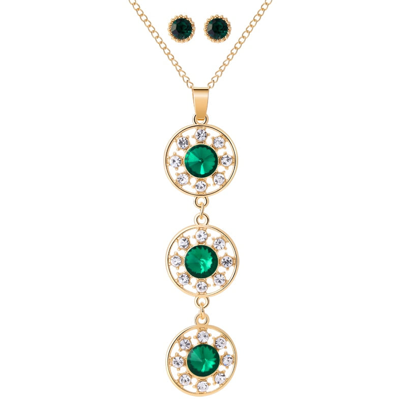 Ensemble de bijoux avec zirconia