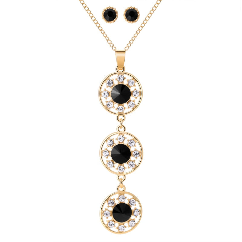 Ensemble de bijoux avec zirconia