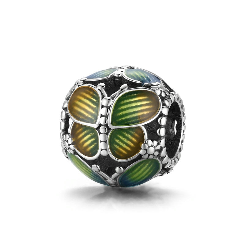 Pendentif modulaire rond - Papillon