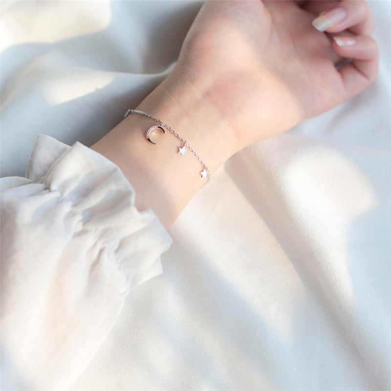 Bracelet - lune et étoile