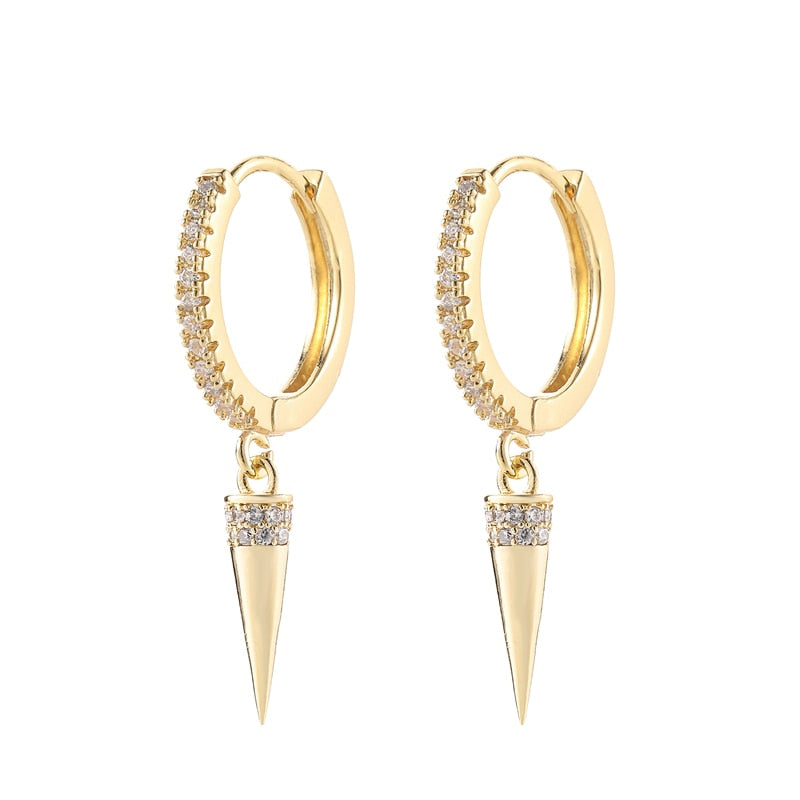 Boucles d'oreilles avec zirconia