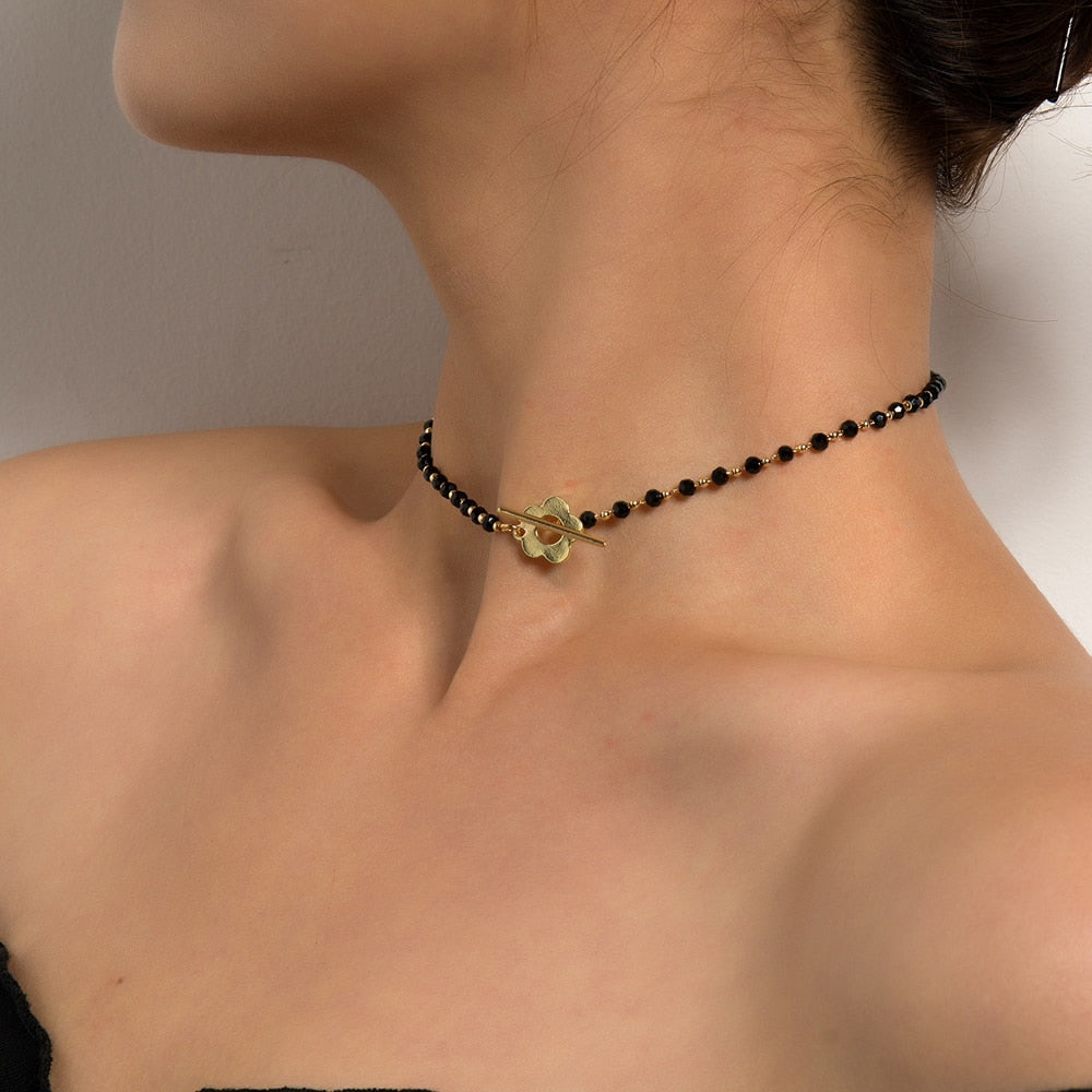 Collier ras de cou perlé