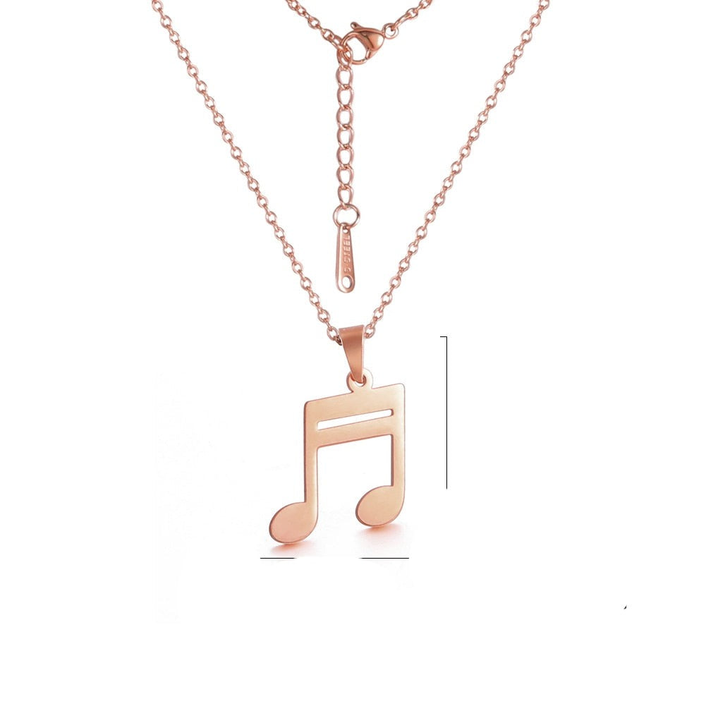 Collier avec pendentif en forme de note
