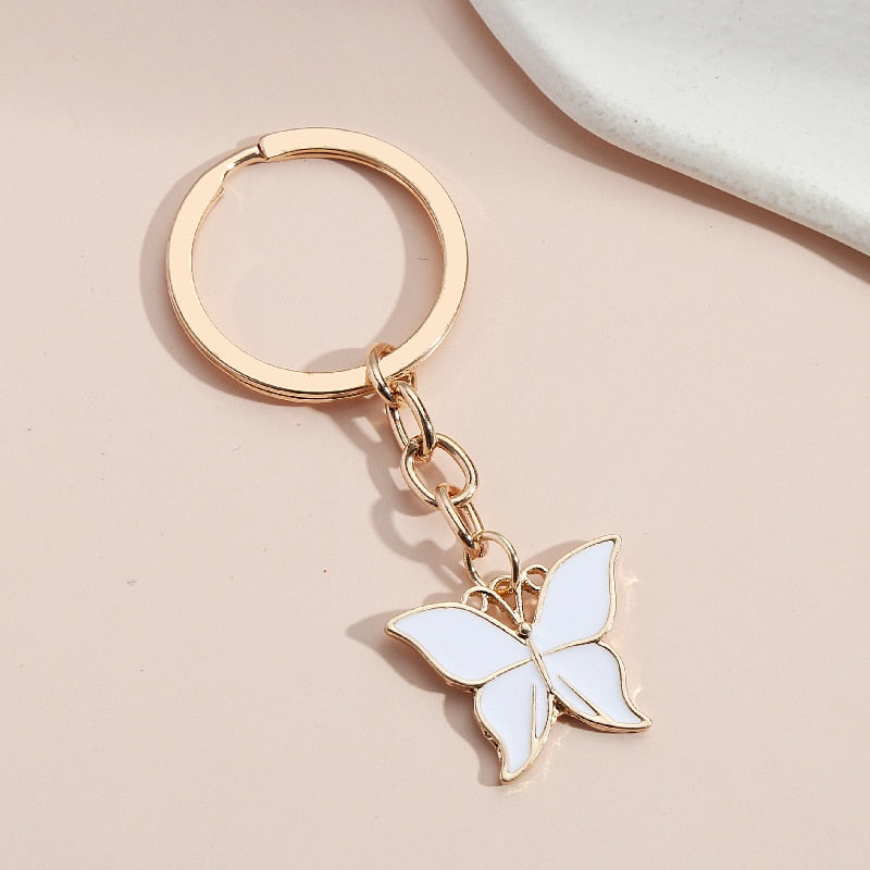 Porte-clés avec motif de papillon