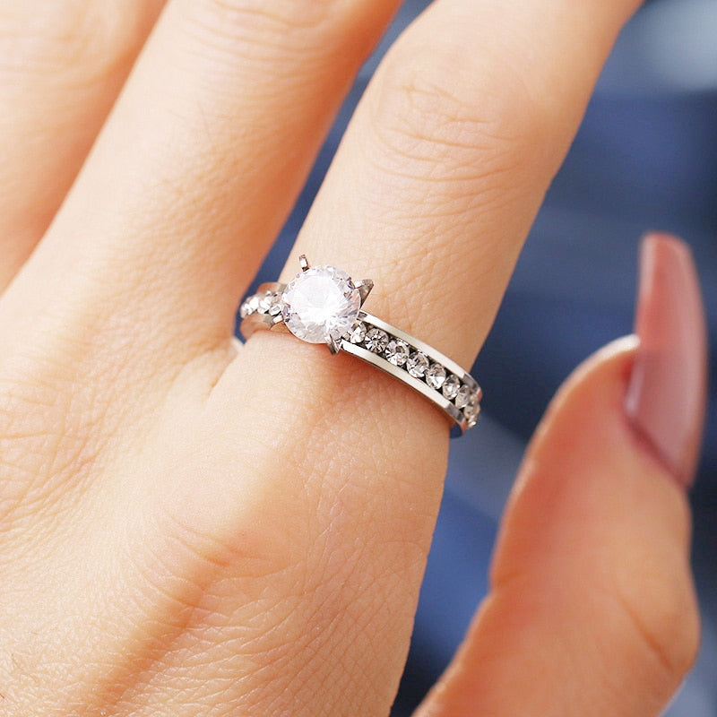 Bague en zircon cubique