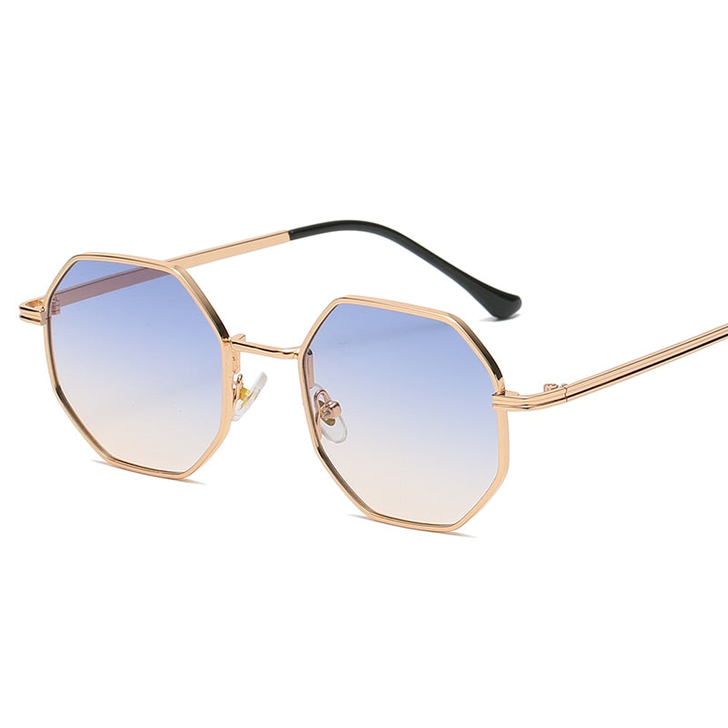 Lunettes de soleil géométriques avec des montures fines