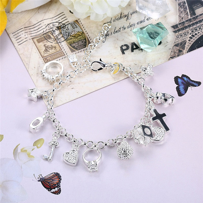 Bracelet de breloques en argent