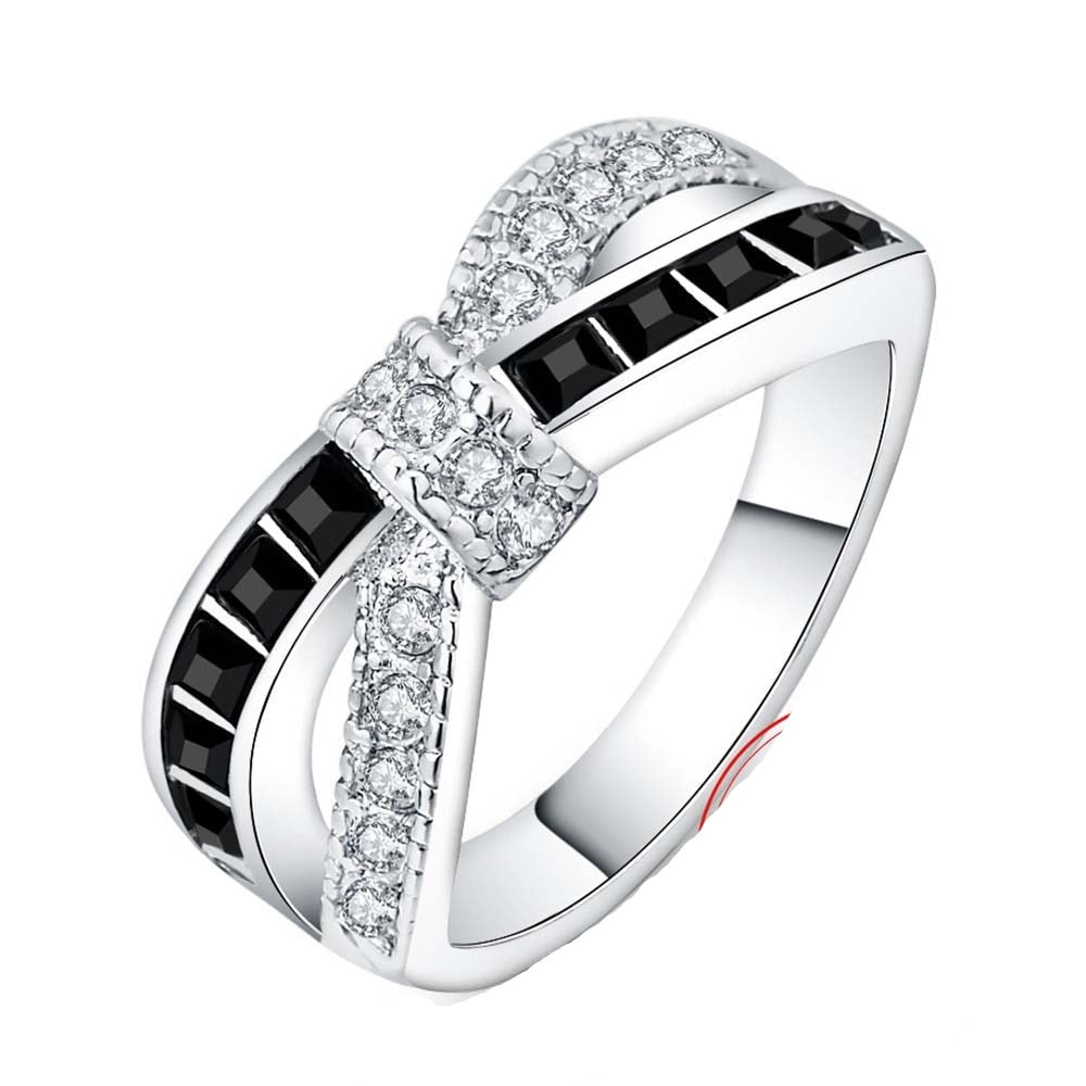 Bague en argent avec zircon cubique
