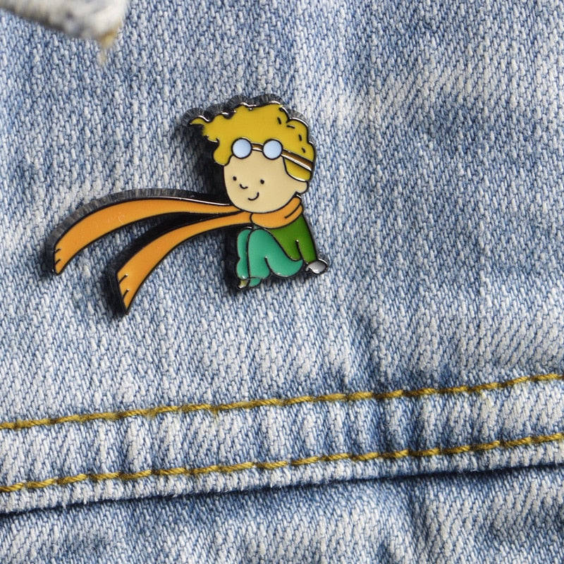 Épingles avec un motif du Petit Prince
