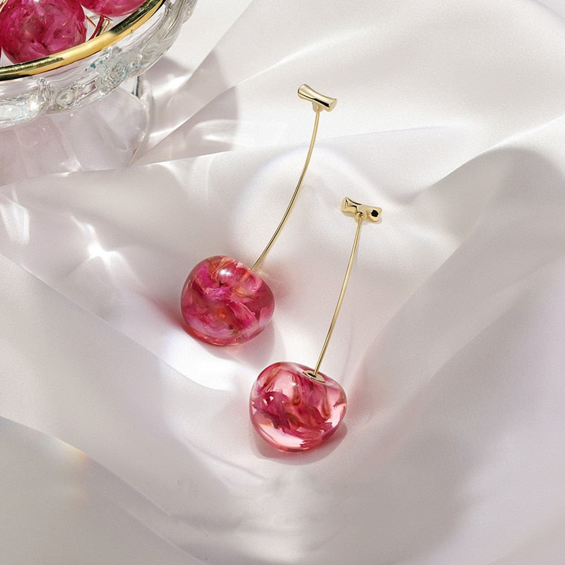 Boucles d'oreilles - cerises