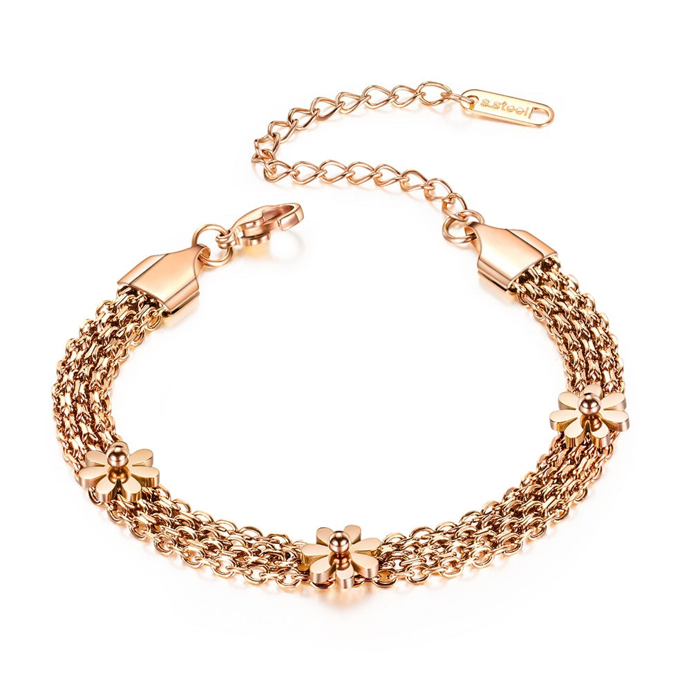 Bracelet avec un motif de fleur