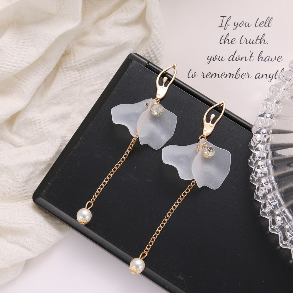 Boucles d'oreilles en acrylique ballerine