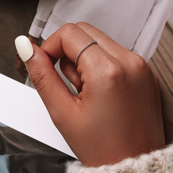 Bague argent minimaliste