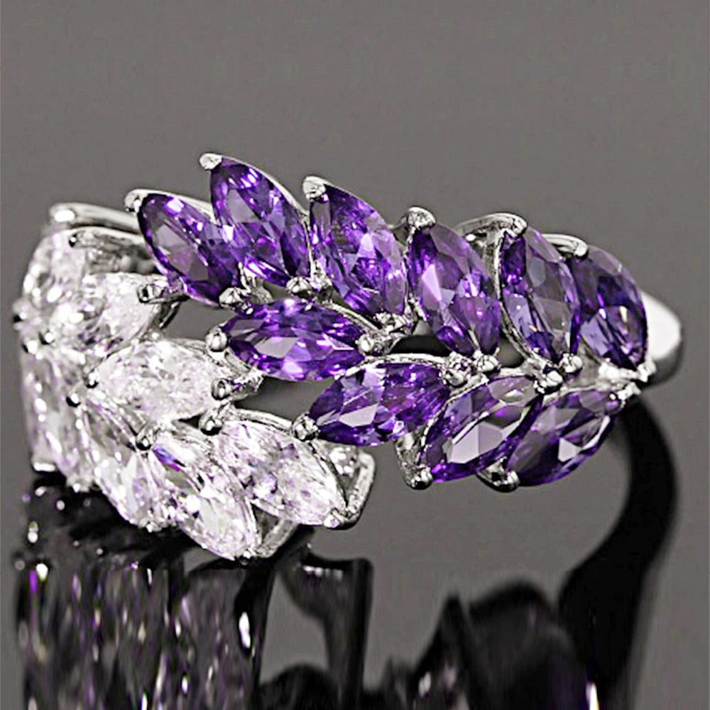 Bague bicolore avec des zircons