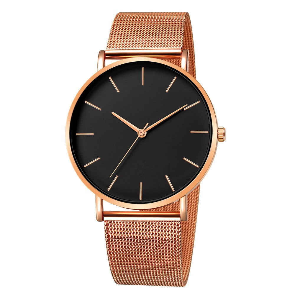 Montre minimaliste pour dames sur un bracelet