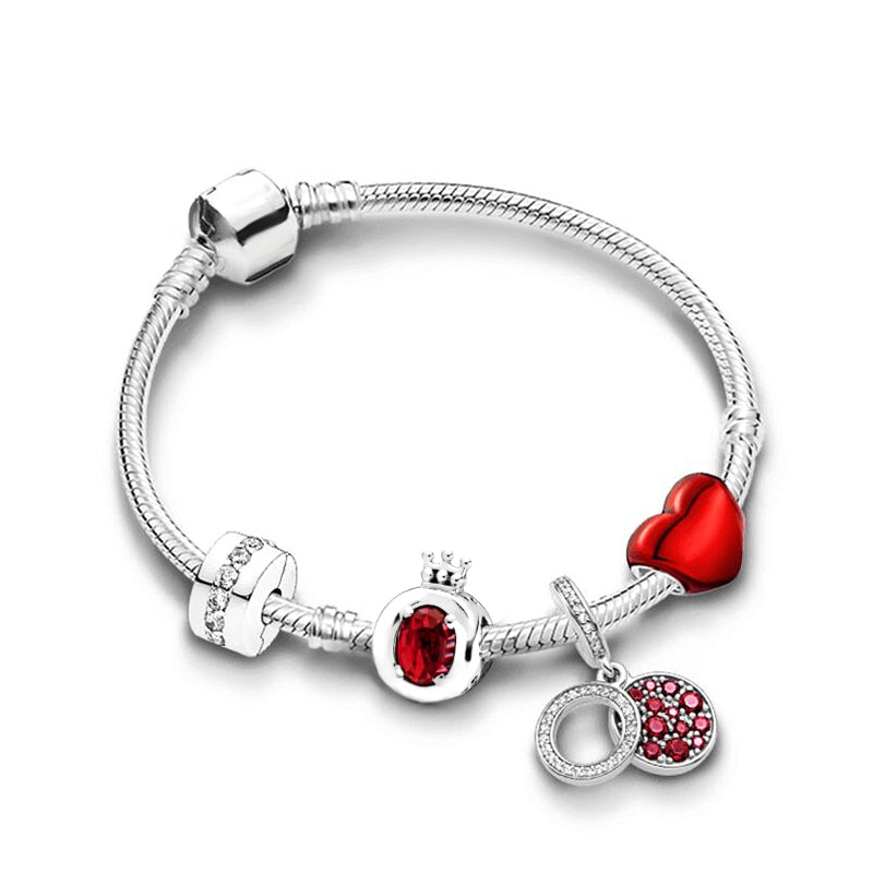 Bracelet modulaire avec un cœur