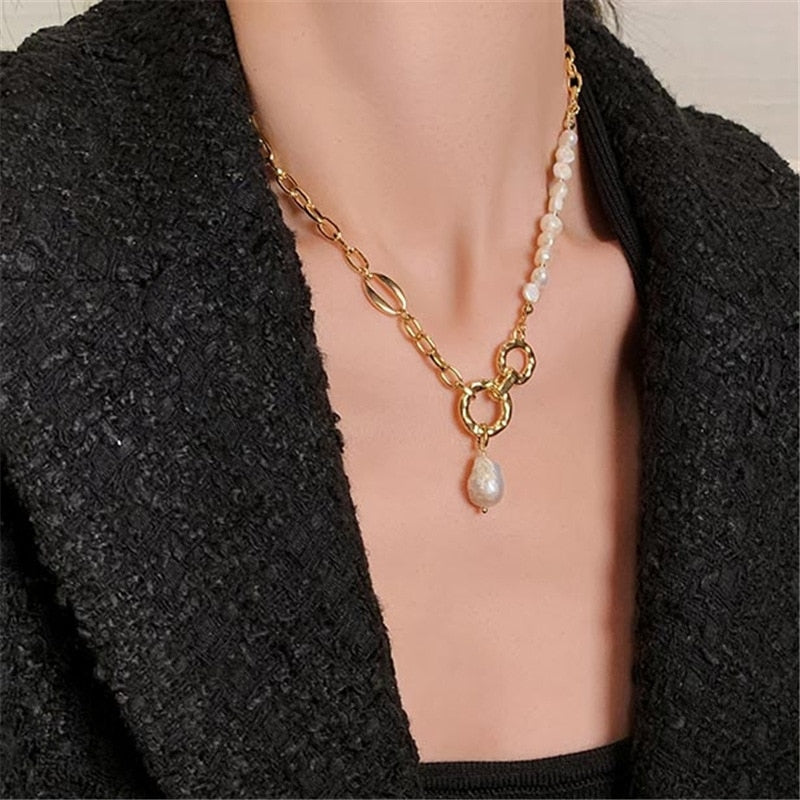 Collier de perles imitation