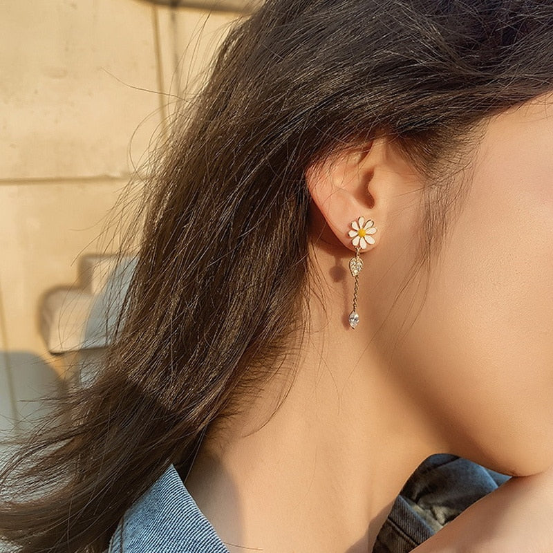 Boucles d'oreilles - marguerites