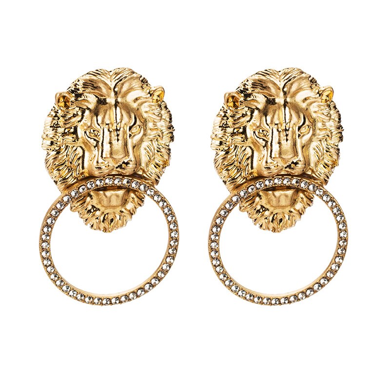 Boucles d'oreilles avec un motif de lion