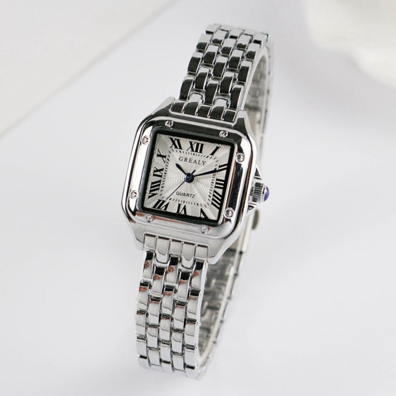 Montre carrée classique pour femmes vintage
