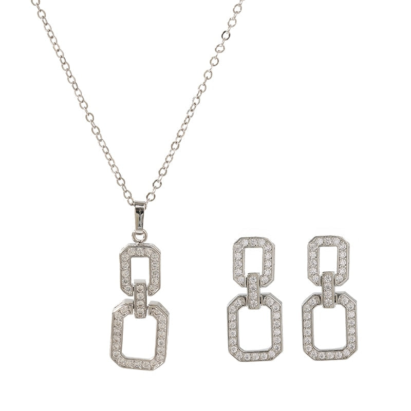 Ensemble de bijoux avec zirconia