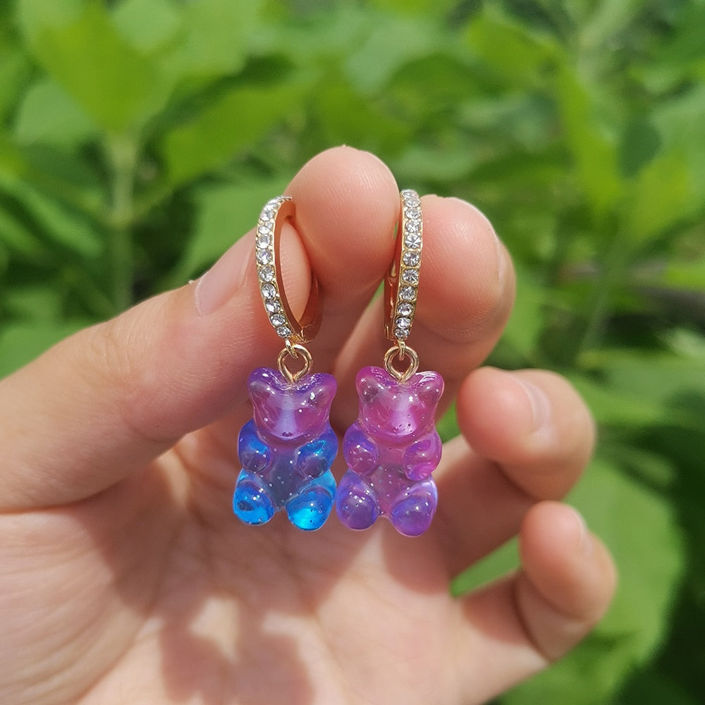 Boucles d'oreilles en forme d'ourson