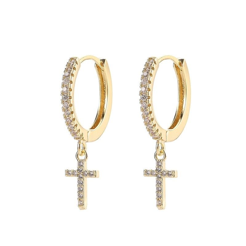 Boucles d'oreilles croix