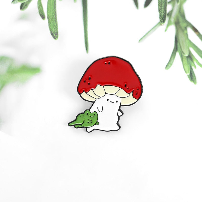 Champignon avec épingle de grenouille