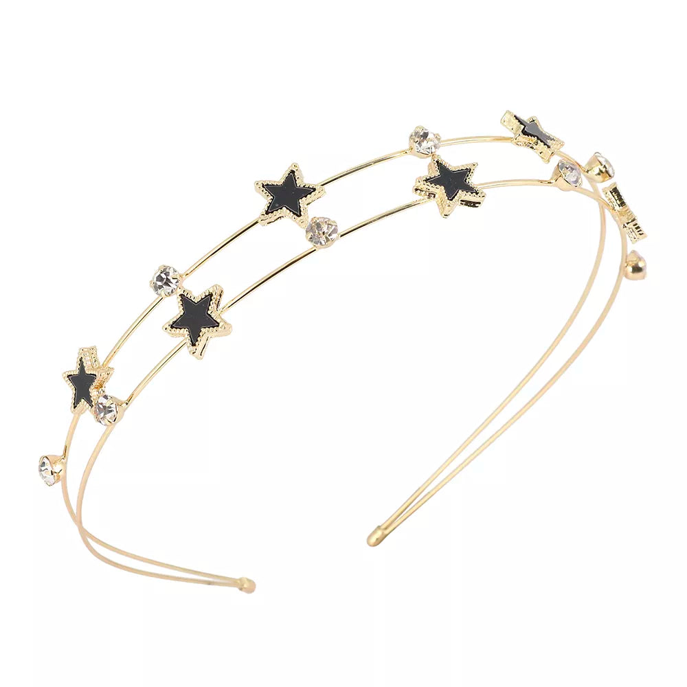 Bandeau pour cheveux - étoiles avec zircons