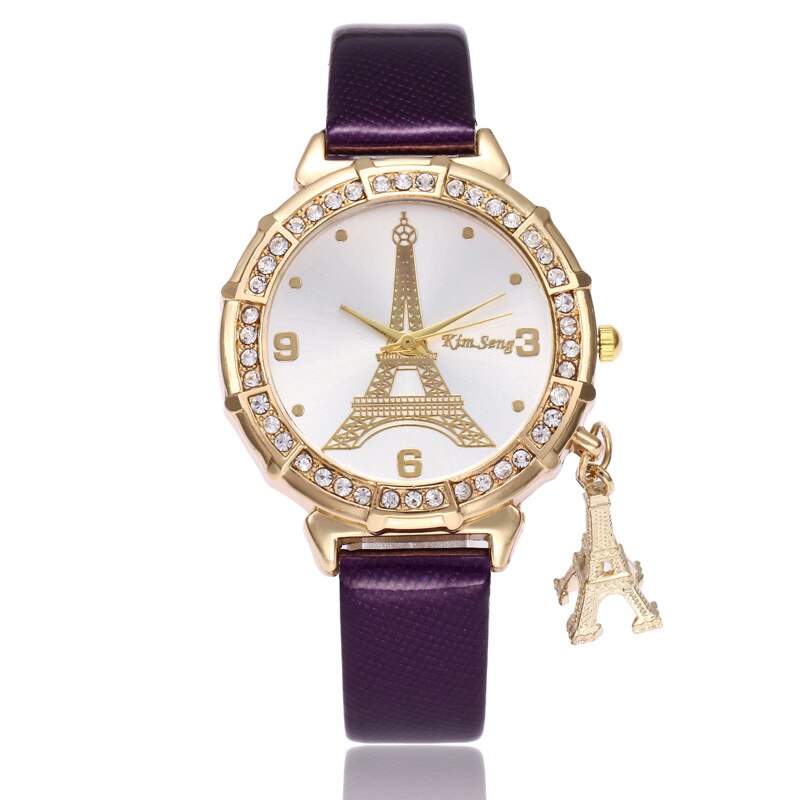 Montre pour dames avec motif de la Tour Eiffel